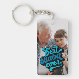 バ最高のバ・エバー |グランドパ写真 キーホルダー