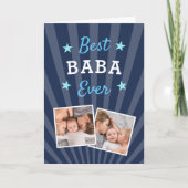 バ最高のバ・エバー |父の日の写真 カード (正面)