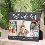 バ最高のバ・エバーGrandkids 5写真Chalkboard フォトプラーク<br><div class="desc">孫の複数の写真と馬場のための独自の写真の贈り物を作成。お与えパーソナライズされた孫の名前を付けたお孫さんプレゼント。お父カスタマイズ様の日、祖父母の日、クリスマスに最適な贈り物。</div>