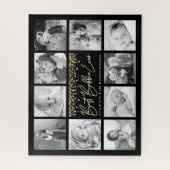 バ最高のビ・エバー10フォトコラージュ金ゴールドグリッター ジグソーパズル (縦)