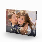 バ最高のブビーエバー金ゴールドグリッタースクリプト名前をカスタムする フォトブロック (右)