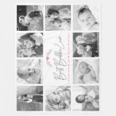 バ最高のブビーEverスクリプモダント10写真コラージュ フリースブランケット (正面)