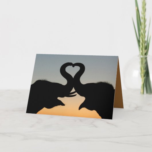 バ最高のレンティンデイカード – ゾウ – ギフト シーズンカード (正面)