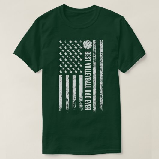 バ最高のレーボーパパのアメリカ国旗 Tシャツ (デザイン正面)