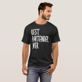 バ最高のーテンダー笑わされることわざ Tシャツ (正面フル)