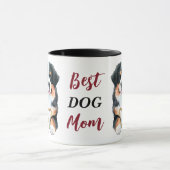 バ最高のーネスマウンテン犬ママ マグカップ (中央)