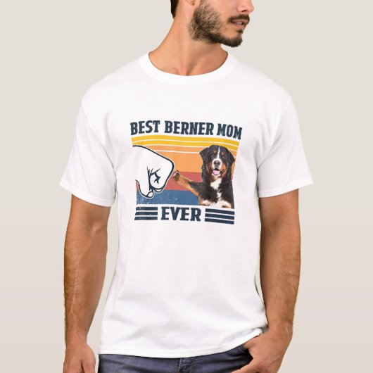 バ最高のーネス山犬ママはヴィンテージ母 Tシャツ (正面)