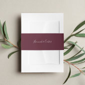 バ無地のル結婚ガン 招待状ベリーバンド
