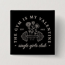 バ独身のンおもしろいタインのジムの女の子のマッチング 缶バッジ