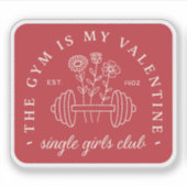 バ独身のンおもしろいタインのジムの女の子の赤 シール (正面)