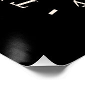 バ独身のンおもしろいタインのジム女の子レトロブラック ポスター (コーナー)