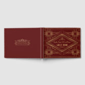 バ王室のルグンディ結婚金ゴールド素晴らしズ ゲストブック (全面)