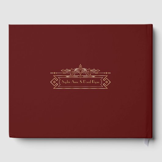 バ王室のルグンディ結婚金ゴールド素晴らしズ ゲストブック (裏面)