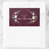 バ王室のルグンディ葉GEOMETRIC結婚's 長方形シール (バッグ)