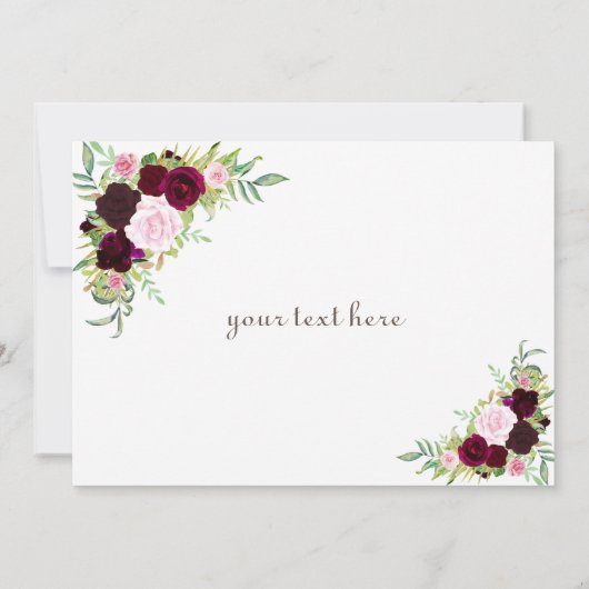 バ王室のルグンディMarsalaフローラ結婚の感謝 サンキューカード (裏面)