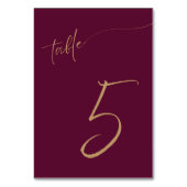 バ王室のー結婚ガンなテーブルのナンバーカード テーブルナンバー (裏面)