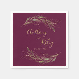 バ王室の結婚グンディと金の紙のナプキン スタンダードカクテルナプキン