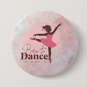 バ生まれッジへ |ピンクのダンスファンバッジ 缶バッジ (正面)