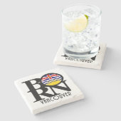 バ生まれークーバー（BC国旗） ストーンコースター (横)