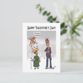 バ笑わされるンタイン葉書 ポストカード (スタンド正面)