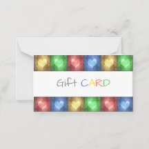 バ素朴カラフルンタインの日のハートギフトカード