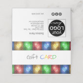 バ素朴カラフルンタインの日のハートギフトカード プレイスカード (外部開封)