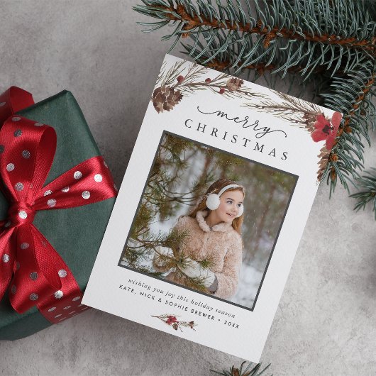 バ素朴フ|ホリデーフォトカード シーズンカード