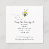 バ素朴ブ忙しビーズウッドグレインホームグッズ スクエア名刺 (裏面)