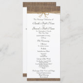 バ素朴ラップとトウェイン結婚式 プログラム (正面/裏面)