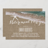 バ素朴ラップスターフィッシュビーチ退職パーティー 招待状 (正面/裏面)