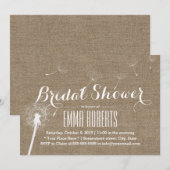 バ素朴ラップダンデ吹リオンブライダルシャワー 招待状 (正面/裏面)