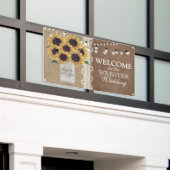 バ素朴ラップバ結婚ンズサンフラワーメイソンジャー 横断幕 (ビルの外側)