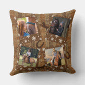 バ素朴ラップフェイク4フォトコラージュホース クッション (裏面)