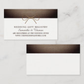 バ素朴ラップ弓、ギフト登録 エンクロージャーカード (正面/裏面)