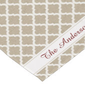 バ素朴ラフェイクップとホワイトモロッコクローバー ショートテーブルランナー (コーナー)