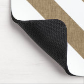 バ素朴ラフェイクップ白ストライプ マウスパッド (コーナー)