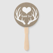 バ素朴ラフェイクップ&ホワイトディアアントラー結婚ズ ハンドファン (裏面)