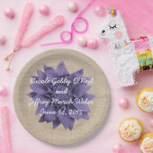 バ素朴ラプラベンダーフラワー結婚ズ ペーパープレート (パーティー)