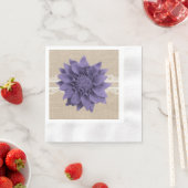 バ素朴ラプラベンダーフラワー結婚ズ 縁ありカクテルナプキン (インサイチュ)