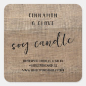 バ素朴ラ動揺してップカスタムキャンドルラベル スクエアシール (正面)