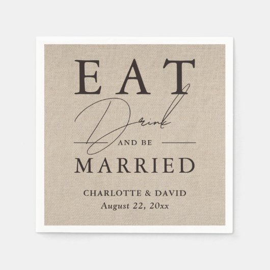 バ素朴ラ食べップドリンクとビー結婚したズ結婚昼寝 スタンダードカクテルナプキン (正面)