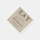 バ素朴ラ食べップドリンクとビー結婚したズ結婚昼寝 スタンダードカクテルナプキン (角)