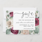 バ素朴ルエレガントガンディとホワイトウォーターのカラーバラ セーブザデート (正面)