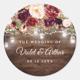 バ素朴ルガンディのストリングラ結婚イツのステッカー ラウンドシール