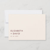 バ素朴ルガンディモダンミ結婚マル 出欠カード (裏面)