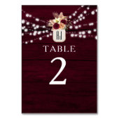 バ素朴ルガン結婚ディのテーブル番号 テーブルナンバー (裏面)