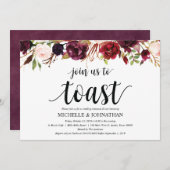 バ素朴ルガン結婚ディのリハーサル招待状 招待状 (正面/裏面)