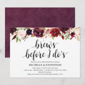 バ素朴ルガン結婚ディのリハーサル招待状 招待状 (正面/裏面)