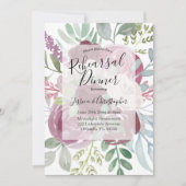 バ素朴ルグンディフローラのリハ結婚ーサルディナー 招待状 (正面)