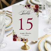 バ素朴ルグンディフローラの結婚テーブル番号カード 出欠カード